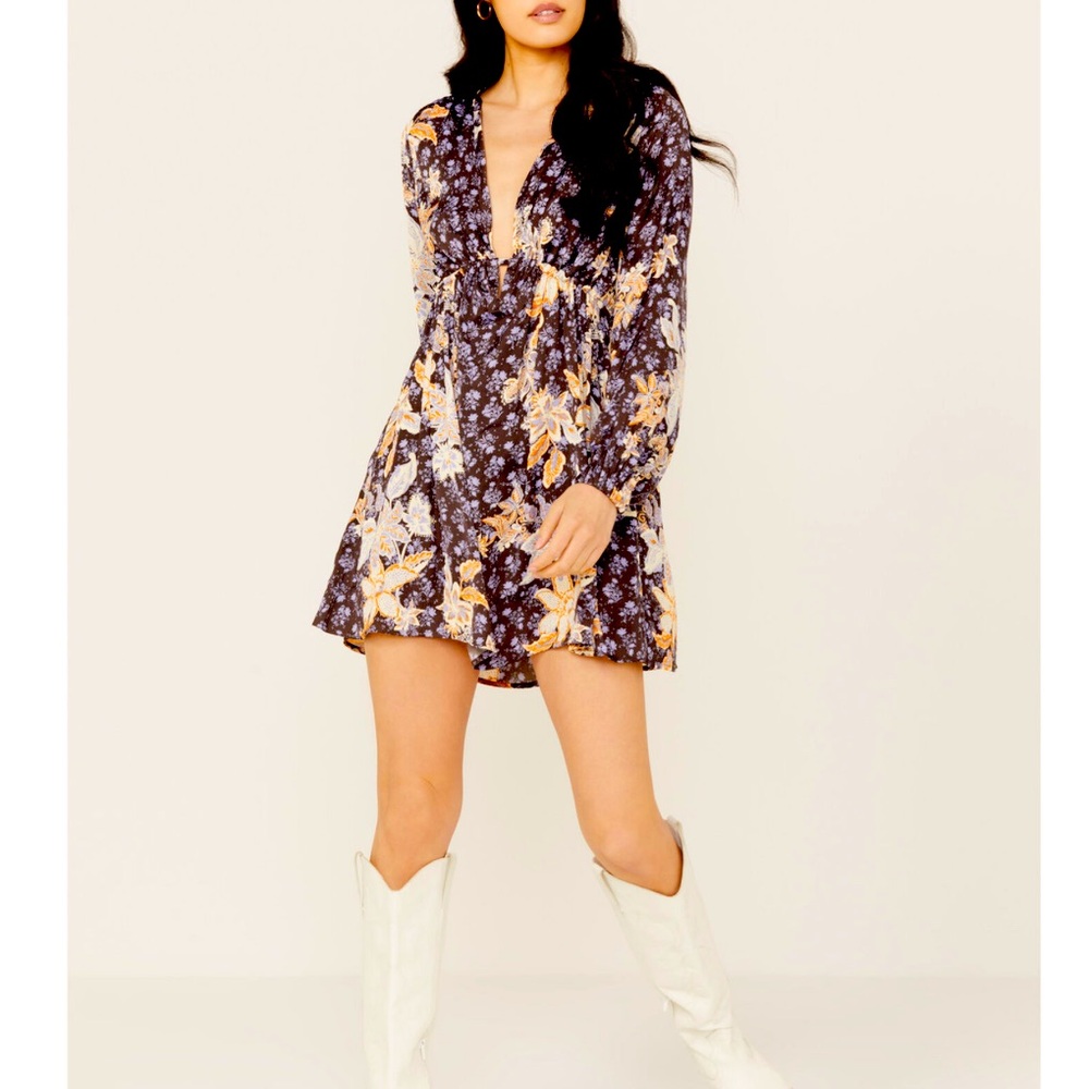 Free People Soli Floral Mini Dress